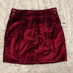 Free People velvet skirt